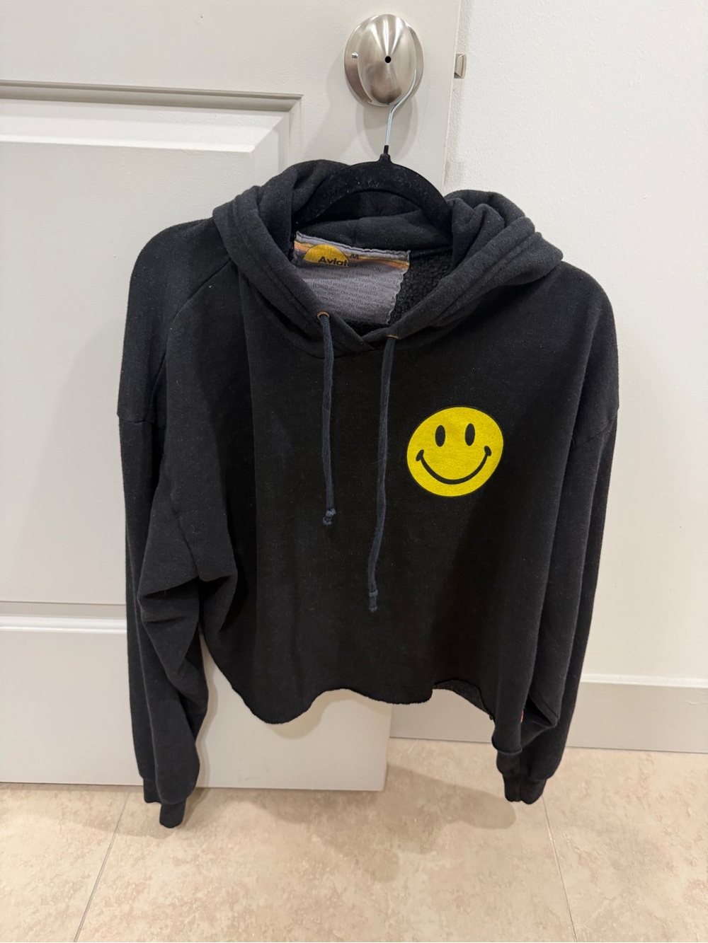 Aviator Nation Medium Black Happy Face Hoodie. 💕⚡️